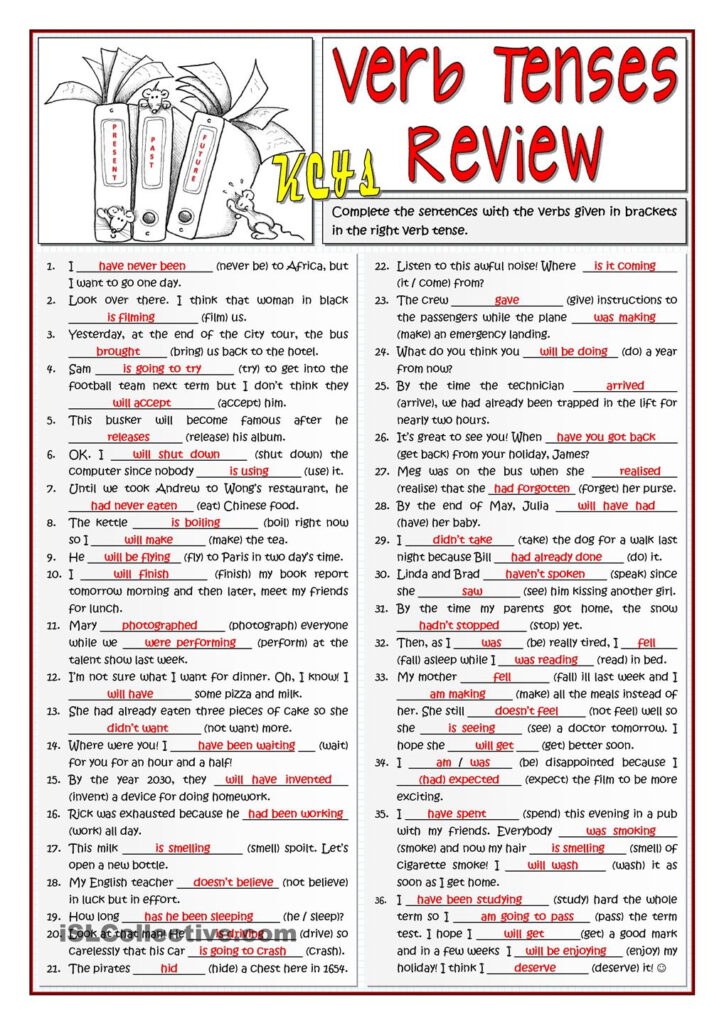 English Honori Garcia B1 VERB TENSES REVIEW