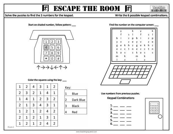 Escape The Room Worksheets Escape Room Puzzles Escape Room Escape 