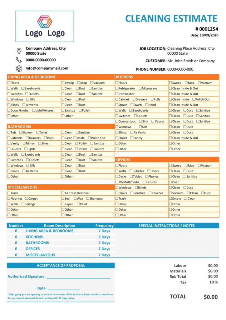 Flooring Bid Proposal Template