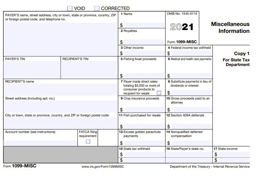 Form 1099 MISC Miscellaneous Income Definition