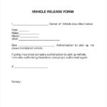 FREE 9 Sample Vehicle Release Forms In MS Word PDF