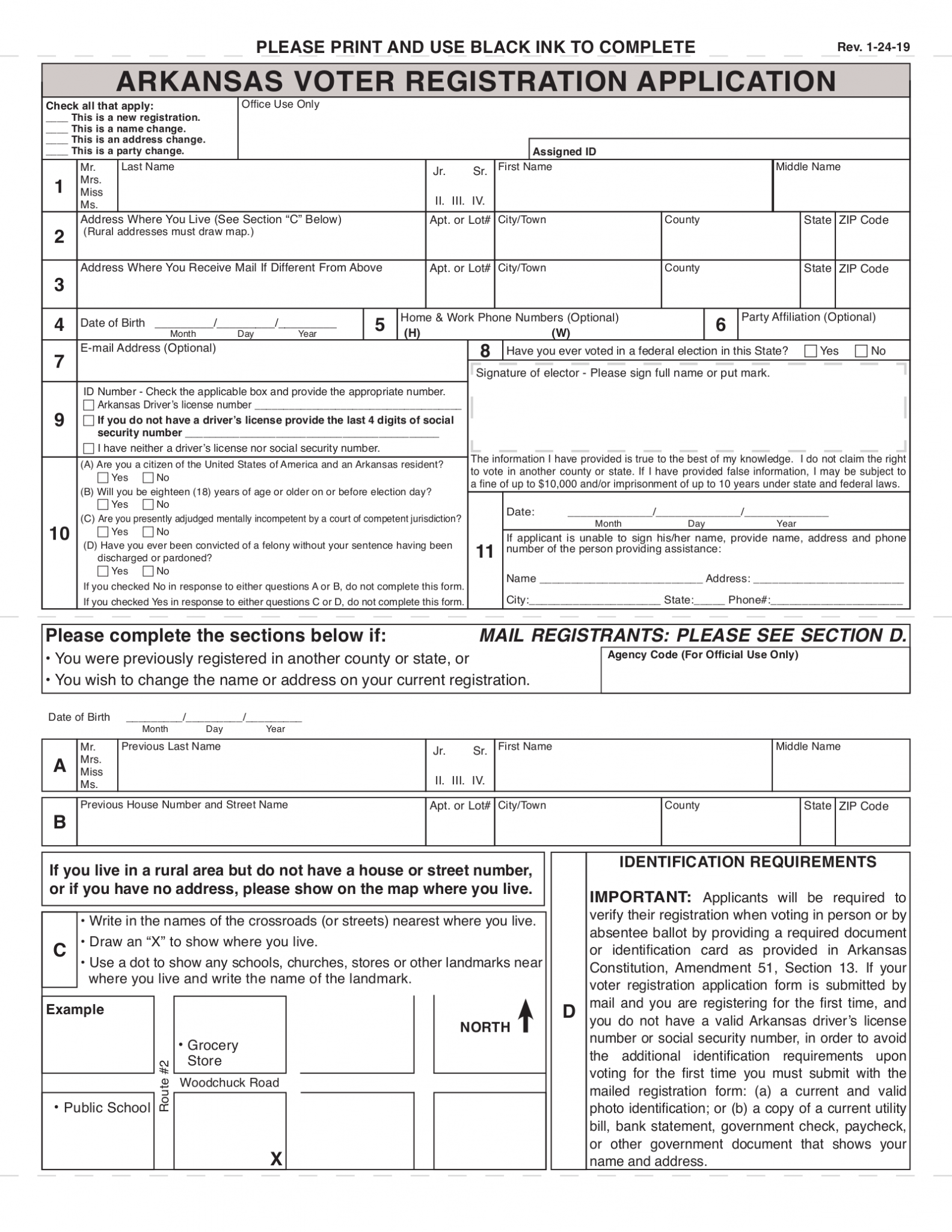 Free Arkansas Voter Registration Form Register To Vote In AR PDF 