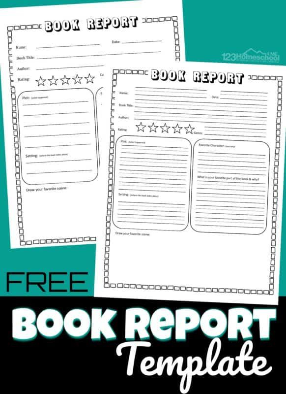 FREE Book Report Template In 2020 Book Report Templates Book Report 