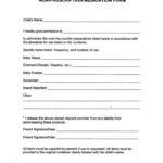 Free Child Care Forms Medication Form Starting A Daycare Daycare