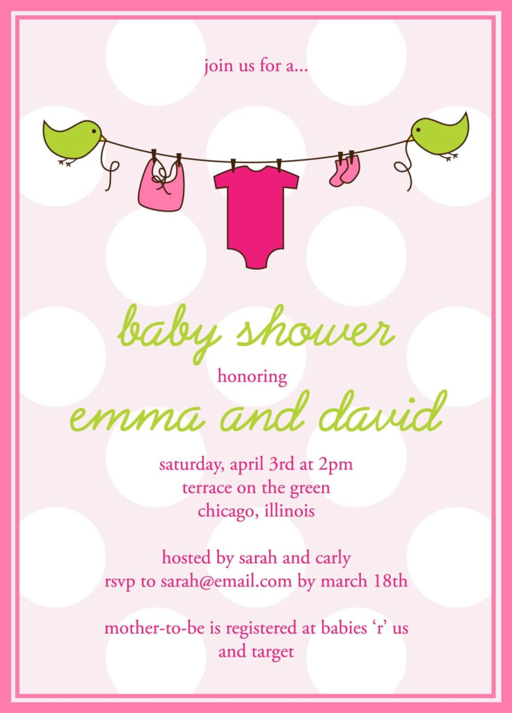 Free Downloadable Baby Shower Invitation