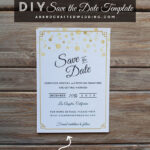 FREE Modern DIY Save The Date Template Diy Save The Dates Save The