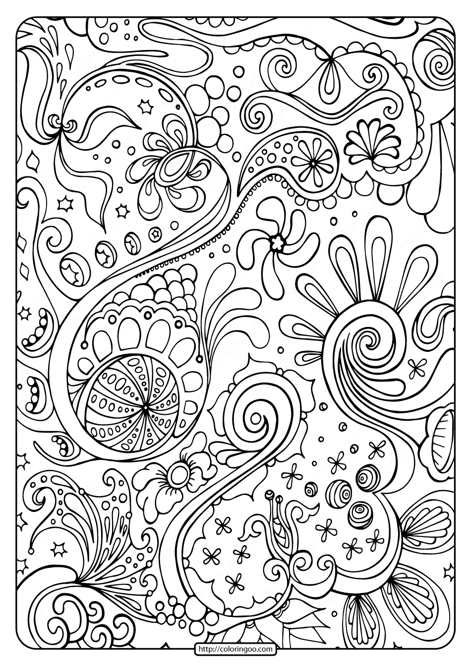 Free Printable Abstract Pdf Coloring Page