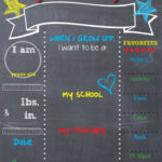 Free Printable Back to School Chalkboard Milestone Sign First Day And