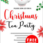 Free Printable Christmas Tea Party Invitations Templates