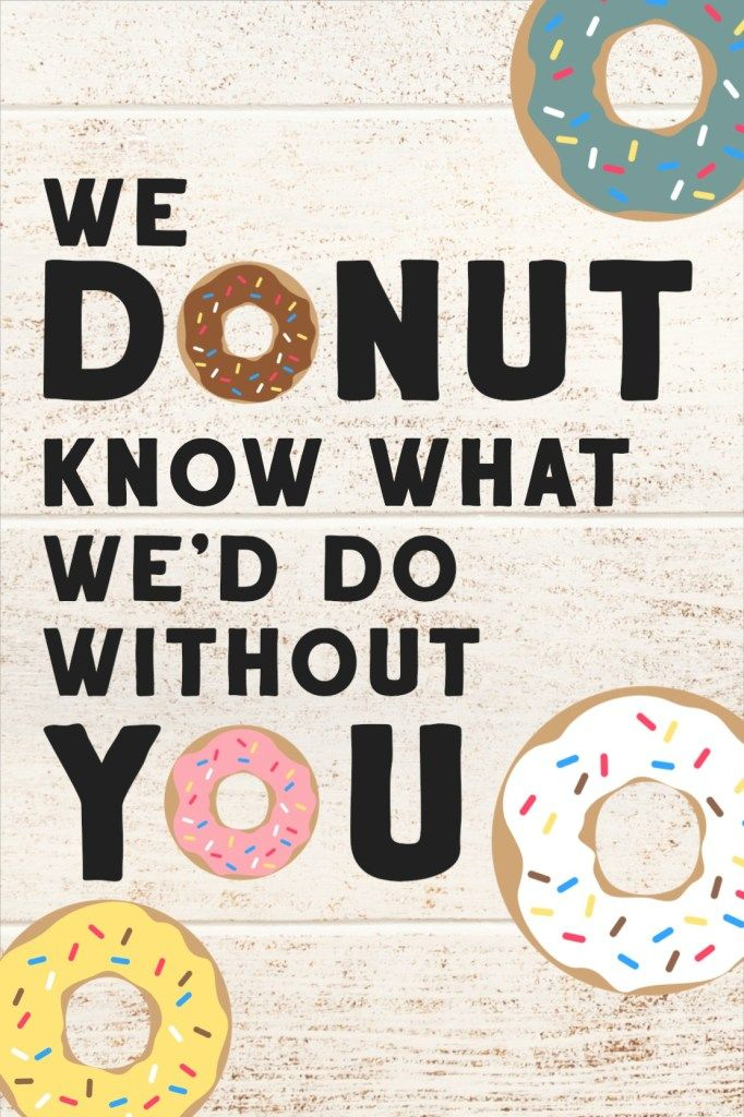 Free Printable Donut Teacher Appreciation Gift Ideas Paper Trail Design