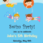 Free Printable Kids Pool Party Invitations Templates