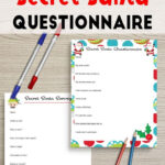 Free Printable Secret Santa Questionnaire Secret Santa Survey