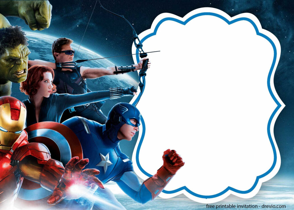 FREE Printable The Avengers Invitation Template Festa Supereroi Buon 