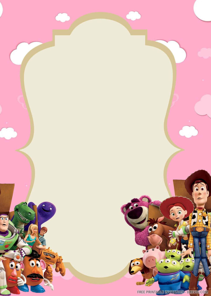  FREE PRINTABLE Toy Story Birthday Invitation Template Free 