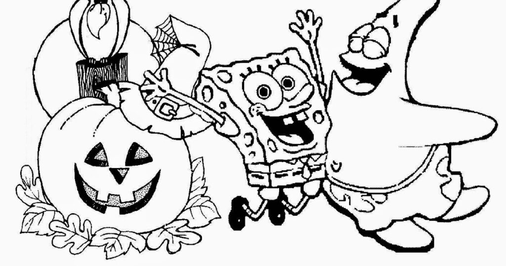 Free Spongebob Halloween Coloring Pages