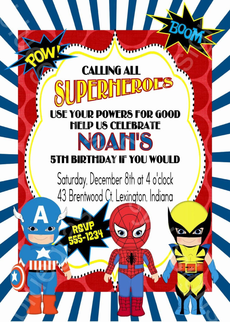 Free Superhero Invitation Templates Lovely Calling All Superheroes Bir 