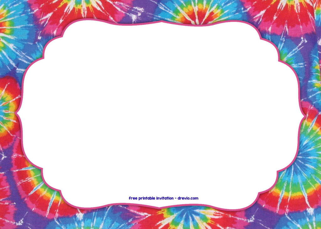 FREE Tie Dye Invitation Template Download Hundreds FREE PRINTABLE 