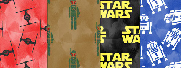 Free Watercolor Star Wars Scrapbook Papers