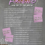 FRIENDS TV Show Trivia Bridal Shower Game Printable How Well Do You
