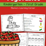 Fruit And Vegetable Worksheets For Kindergarten And First Grade Mamas