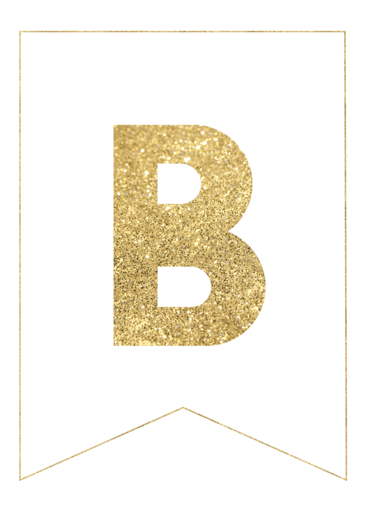 Gold Free Printable Banner Letters Paper Trail Design