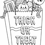Halloween Candy Bag With Treats Coloring Page Printable