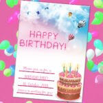 Happy Birthday Card Party Card Digital Download Bottlecap4u