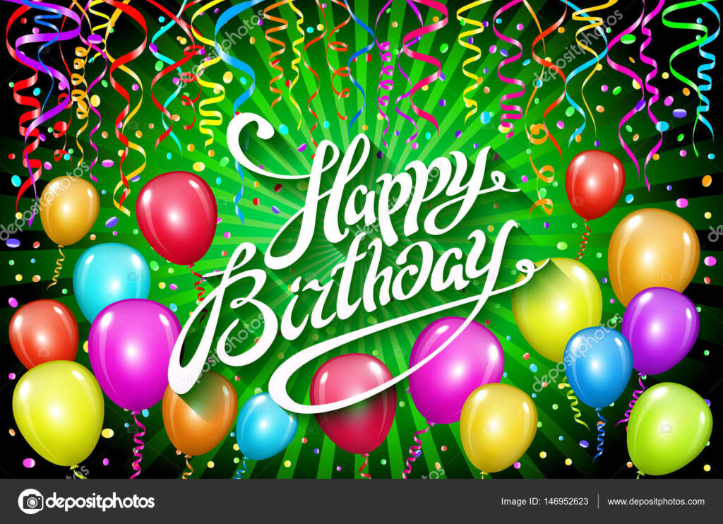 Happy Birthday Typographic Vector Design For Greeting Cards Invitation 