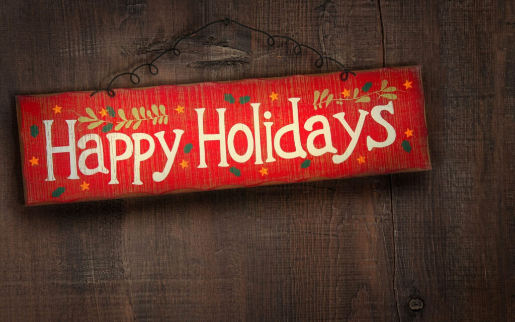 Happy Holidays Banner Greetings On Christmas Photos HD Wallpapers