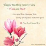Happy Wedding Anniversary To Mom And Dad With Name Happy Marriage