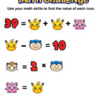 Have You Seen These Free Pok mon Math Puzzles Mashup Math Math