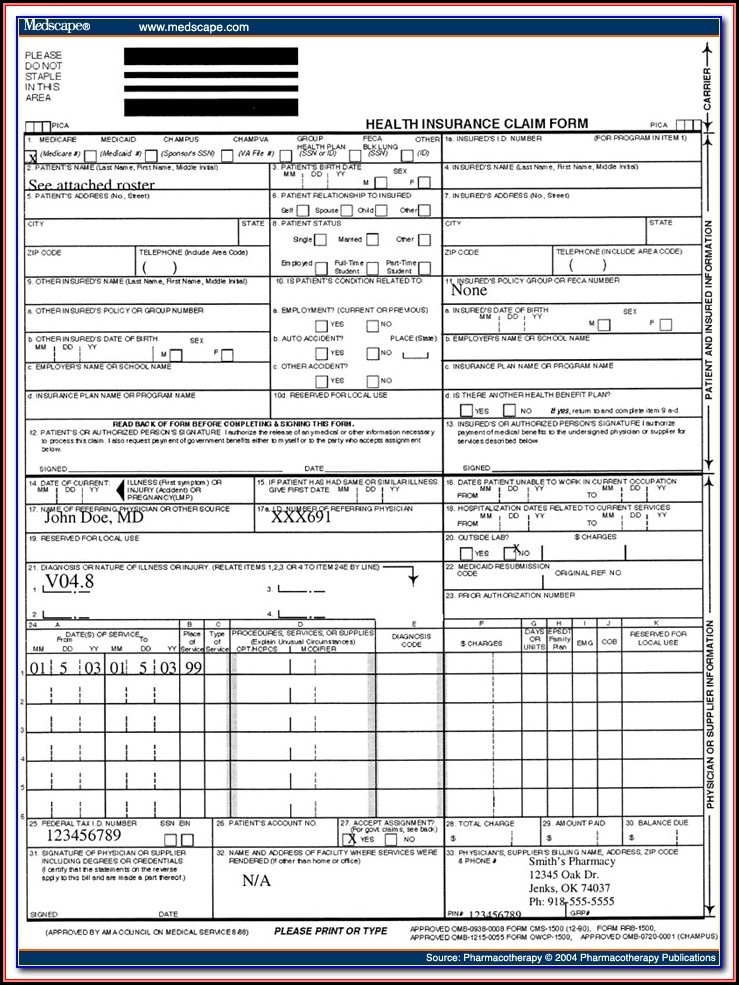 Hcfa 1500 Forms Free Download Form Resume Examples Or85MMO8Wz