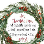 Hot Chocolate Bomb Instructions Favor Tag Template Hot Cocoa Gift Tags