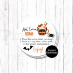 Hot Cocoa Bomb Tags Printable Halloween Tags Hot Chocolate Etsy