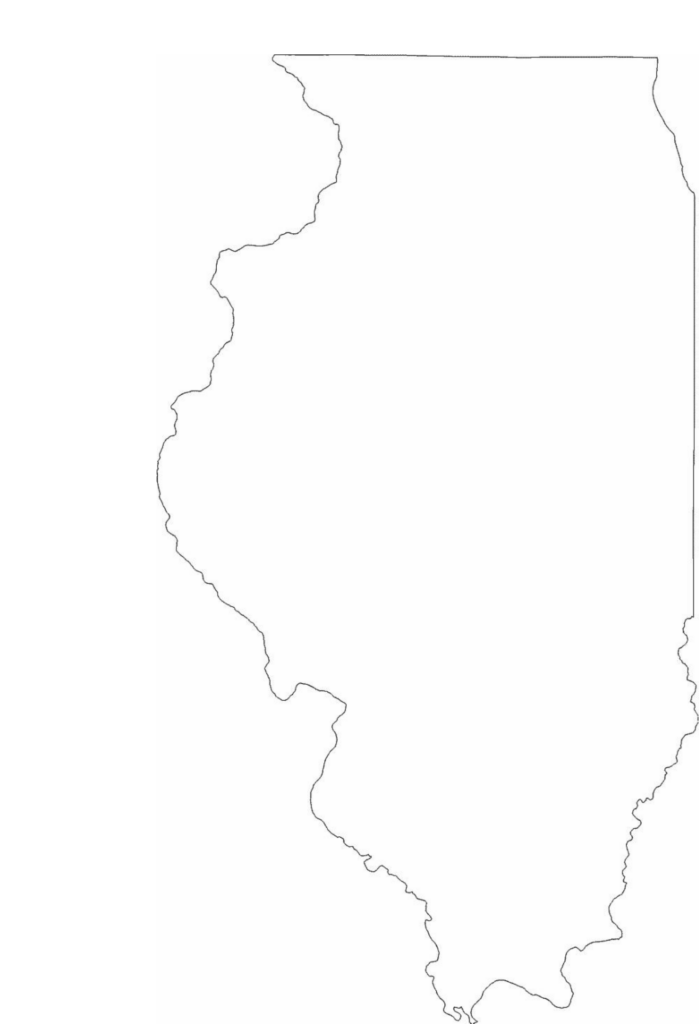 Illinois State Outline Map Free Download