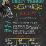Kentucky Derby Themed Birthday Party Printed Invitations Set Etsy