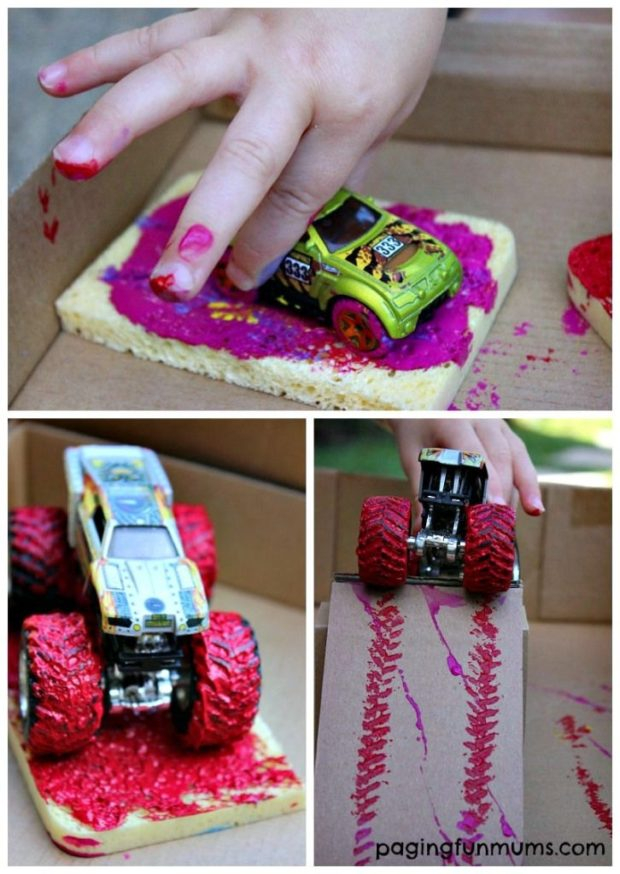 Kids Truck Painting Spaceships And Laser Beams