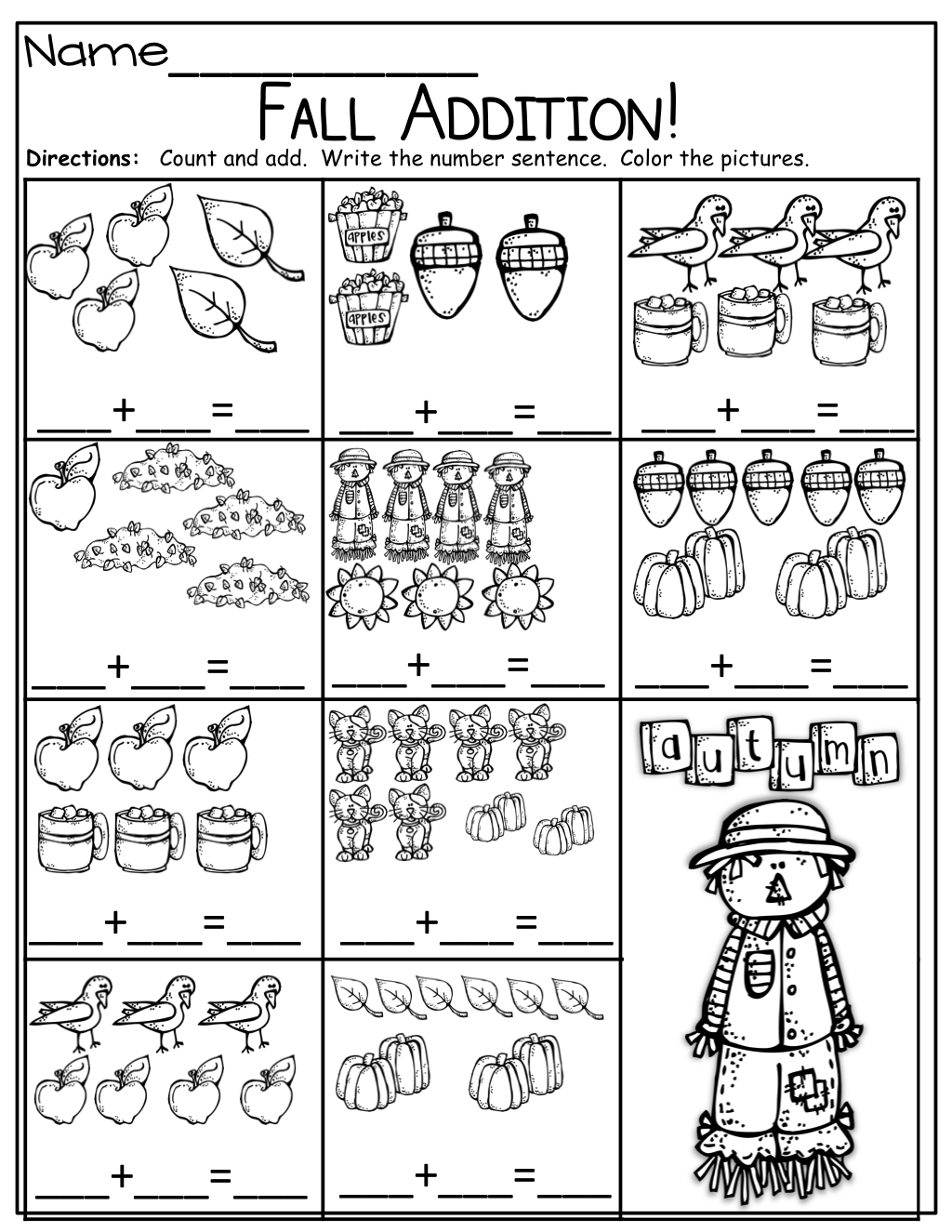 Kindergarten Math Worksheets Best Coloring Pages For Kids