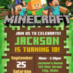 Minecraft Birthday Invitation Template Free Lovely Editable Minecraft