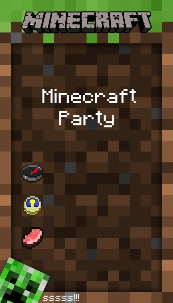 Minecraft Blank Invitations