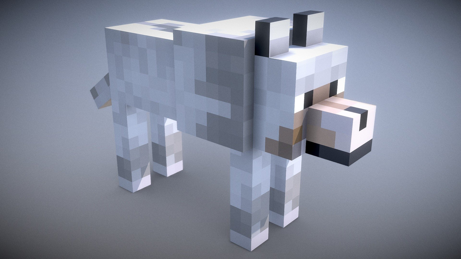 Minecraft Wolf Download Free 3D Model By Vincent Yanez vinceyanez