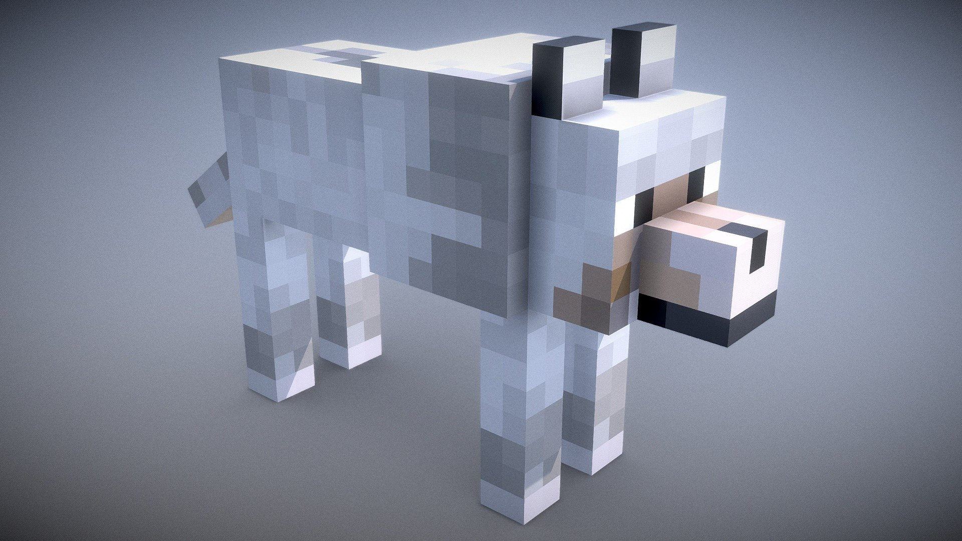 Minecraft Wolf Download Free 3D Model By Vincent Yanez vinceyanez 