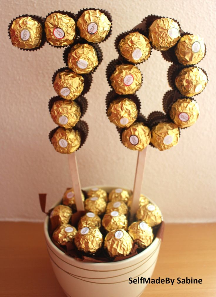 Mit Ferrero Rocher Basteln Birthday Surprise 70th Birthday Gifts 
