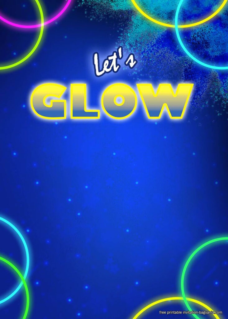 Neon Party Invitations Templates Free Fresh Free Glow In The Dark 