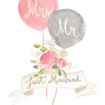 Newlywed Balloons Free Wedding Congratulations Card Greetings