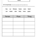 Noun Worksheets For Grade 1 Db excel