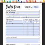 Order Form Template Editable Order Form Printable Editable PDF