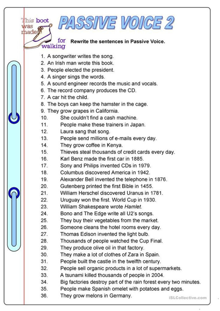 Passive Voice 2 Worksheet Free ESL Printable Worksheets Made By 