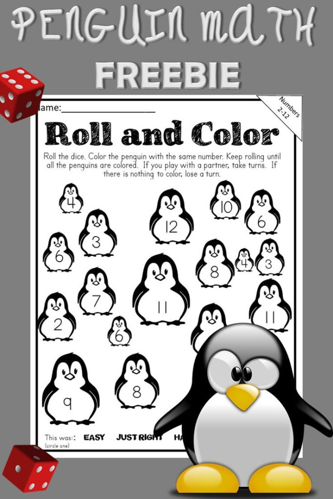 Penguin Math FREE Penguin Math Penguin Worksheets Kindergarten 
