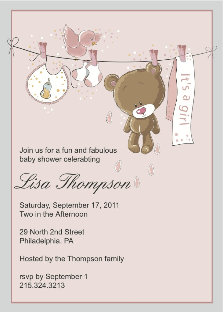 Petals Paper Boutique New Baby Shower Invitations 